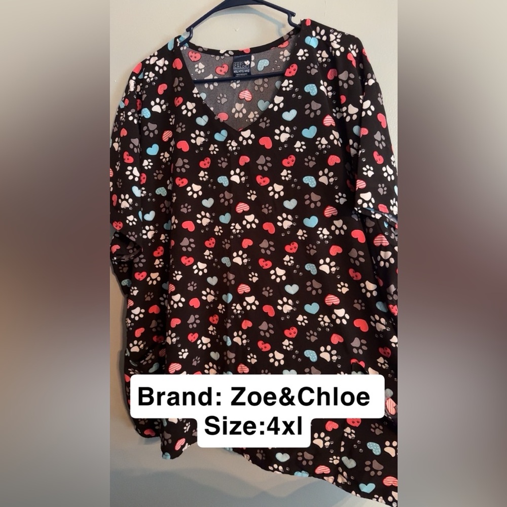 Women's Black Paw Print Top